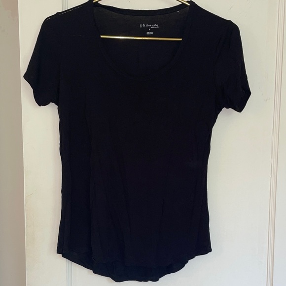 Philosophy Black Fitted Short Sleeve Tee - Picture 1 of 6